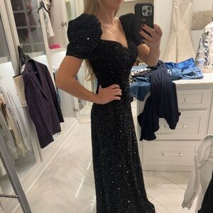 NWT size 2-4 stretchy black sequin